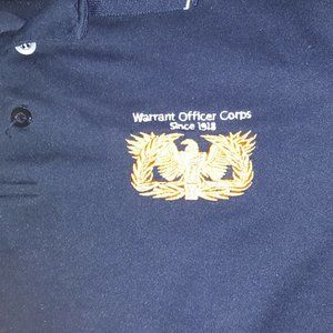 NWOT * Lot: US Army Warrant Officer Corp; Gold Embroidered Logo Shirt w/rank set